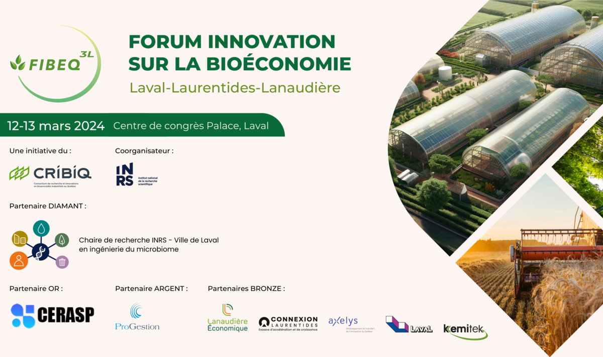 Forum Innovation on the Bioeconomy in the Laval-Laurentides-Lanaudière Regions (FIBEQ 3L) – Regional Edition